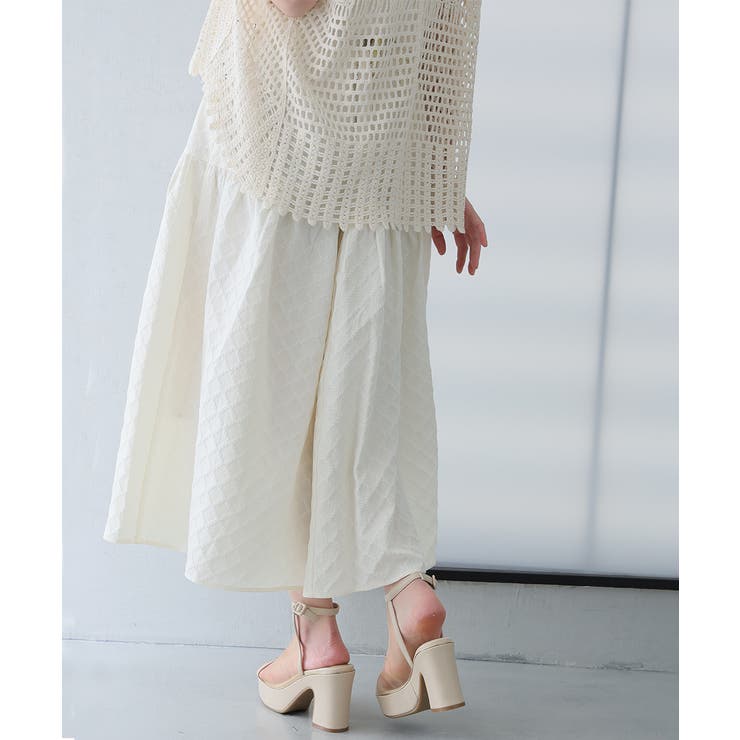 【26年春夏新作】厚底 プラットフォーム アンクルストラップ チュールサンダル | DEMETER | 詳細画像23 