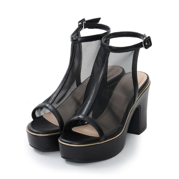 【26年春夏新作】厚底 プラットフォーム アンクルストラップ チュールサンダル | DEMETER | 詳細画像25 