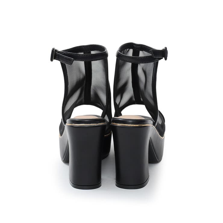 【26年春夏新作】厚底 プラットフォーム アンクルストラップ チュールサンダル | DEMETER | 詳細画像30 