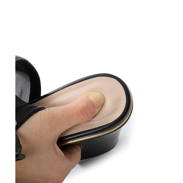 【26年春夏新作】厚底 プラットフォーム アンクルストラップ チュールサンダル | DEMETER | 詳細画像33 