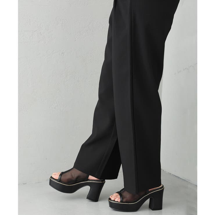 【26年春夏新作】厚底 プラットフォーム アンクルストラップ チュールサンダル | DEMETER | 詳細画像8 