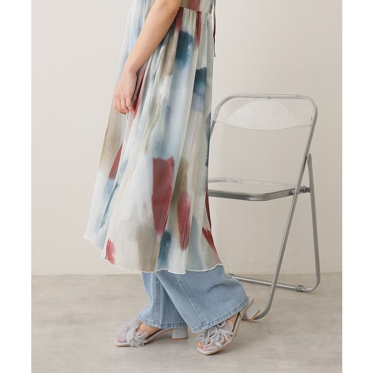 【25年春夏新作】スクエアトゥ フリル アンクルストラップ サンダル | DEMETER | 詳細画像25 