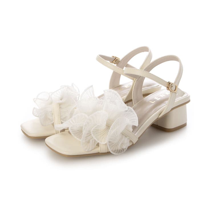 【25年春夏新作】スクエアトゥ フリル アンクルストラップ サンダル | DEMETER | 詳細画像32 