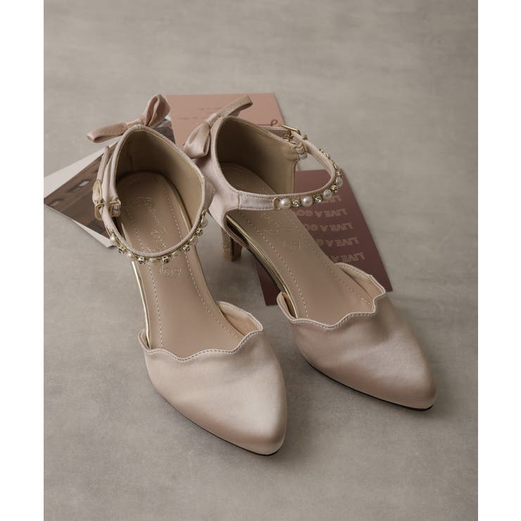 【25年春夏新作】パールビジュー アンクルストラップ オケージョンパンプス | DEMETER | 詳細画像12 