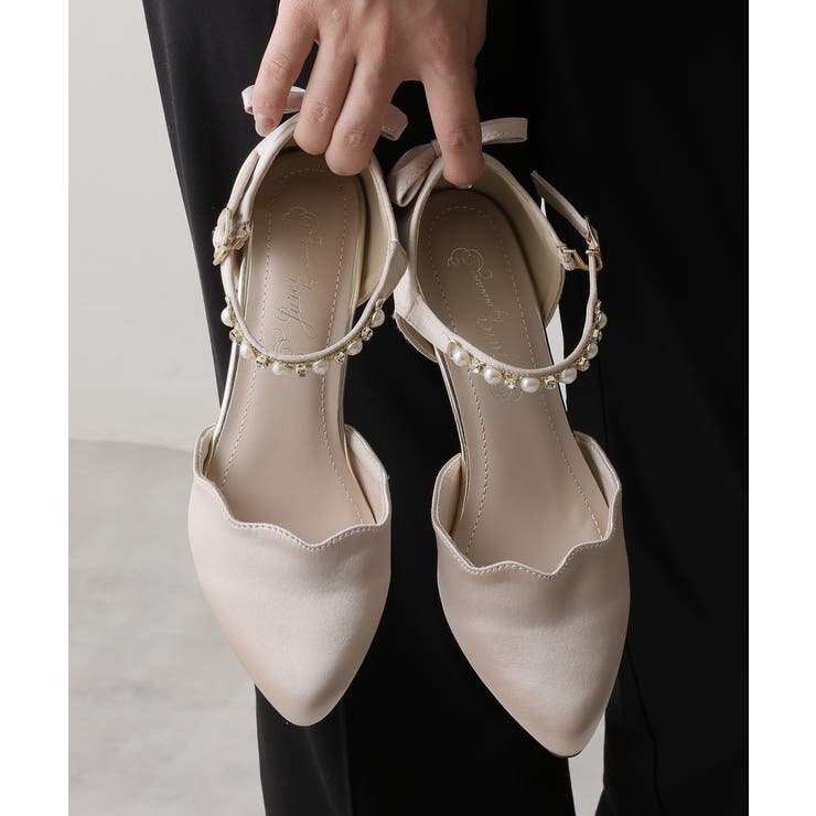 【25年春夏新作】パールビジュー アンクルストラップ オケージョンパンプス | DEMETER | 詳細画像13 