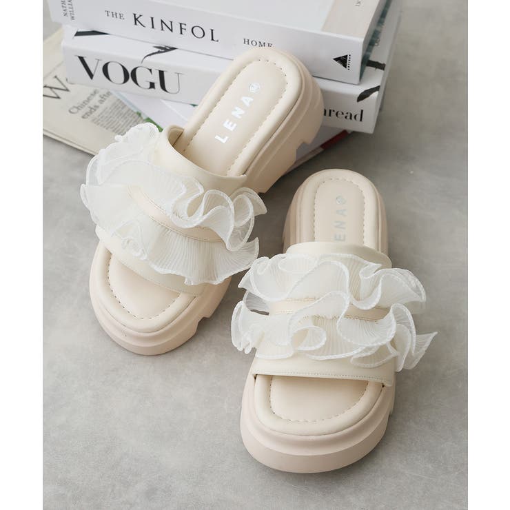 【25年春夏新作】厚底 プラットフォーム フリルサンダル | DEMETER | 詳細画像18 