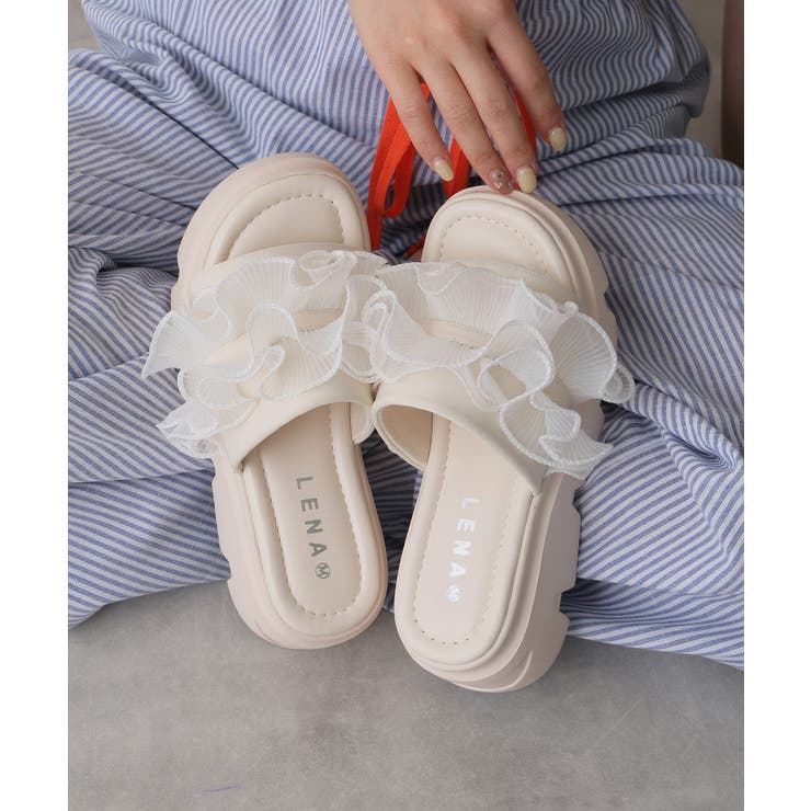 【25年春夏新作】厚底 プラットフォーム フリルサンダル | DEMETER | 詳細画像27 