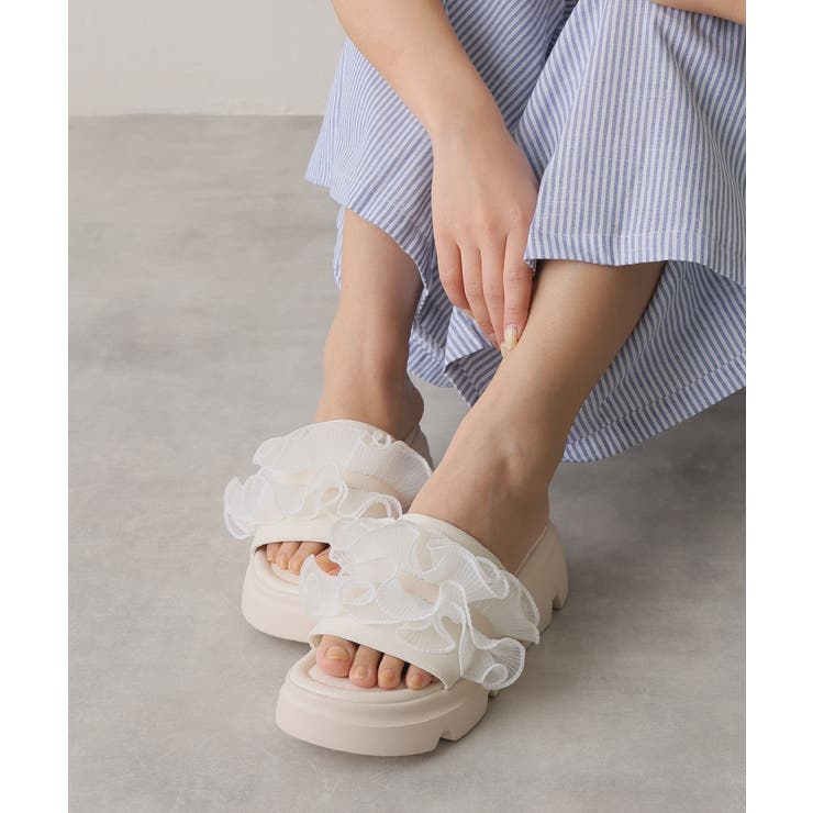 【25年春夏新作】厚底 プラットフォーム フリルサンダル | DEMETER | 詳細画像28 