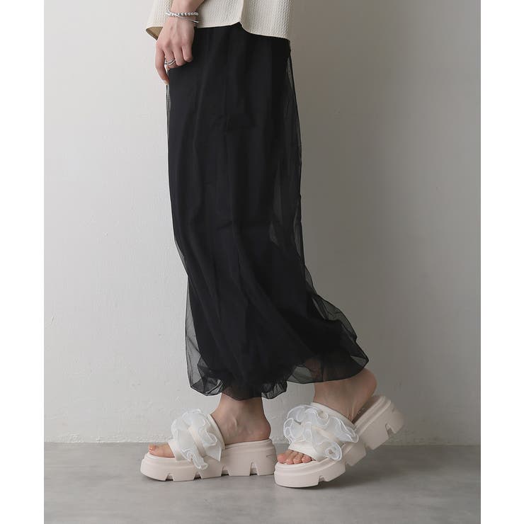 【25年春夏新作】厚底 プラットフォーム フリルサンダル | DEMETER | 詳細画像36 