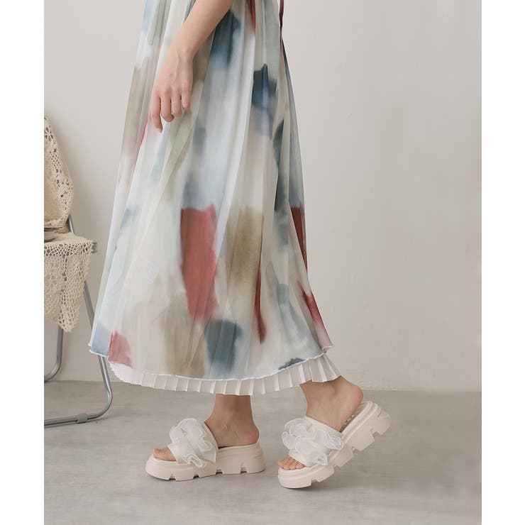 【25年春夏新作】厚底 プラットフォーム フリルサンダル | DEMETER | 詳細画像43 