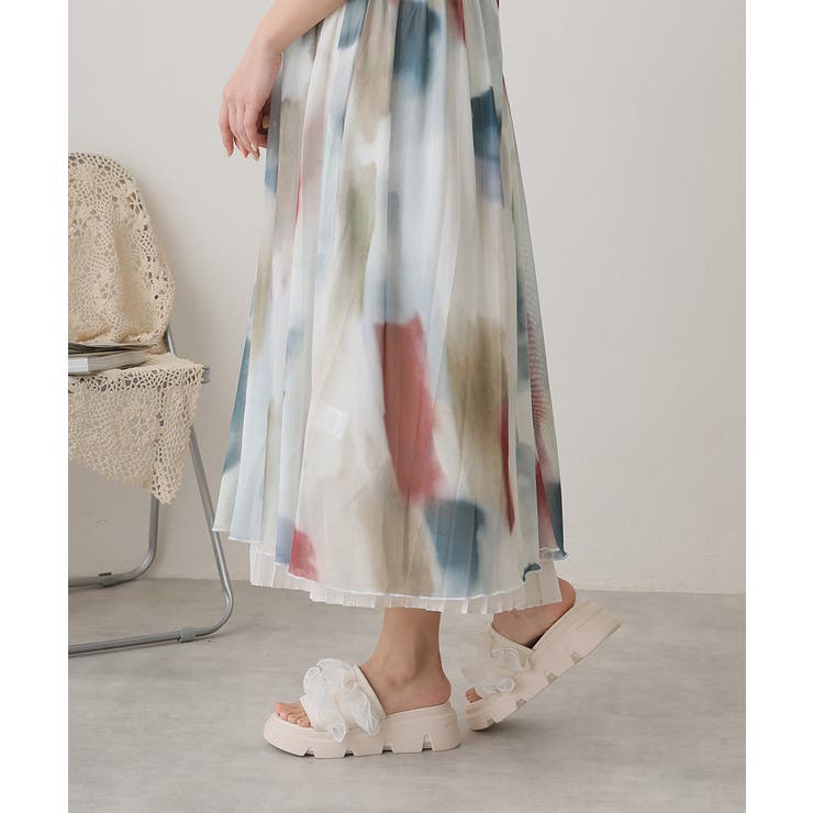 【25年春夏新作】厚底 プラットフォーム フリルサンダル | DEMETER | 詳細画像44 