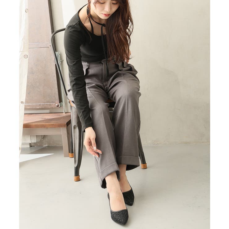 【25年秋冬新作】ポインテッドトゥ グリッター チュールパンプス | DEMETER | 詳細画像14 