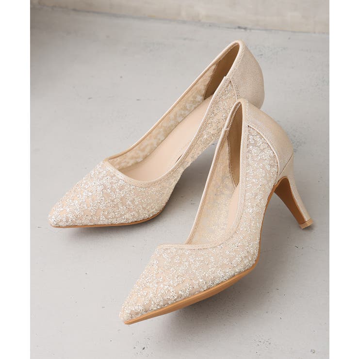 【25年秋冬新作】ポインテッドトゥ グリッター チュールパンプス | DEMETER | 詳細画像28 