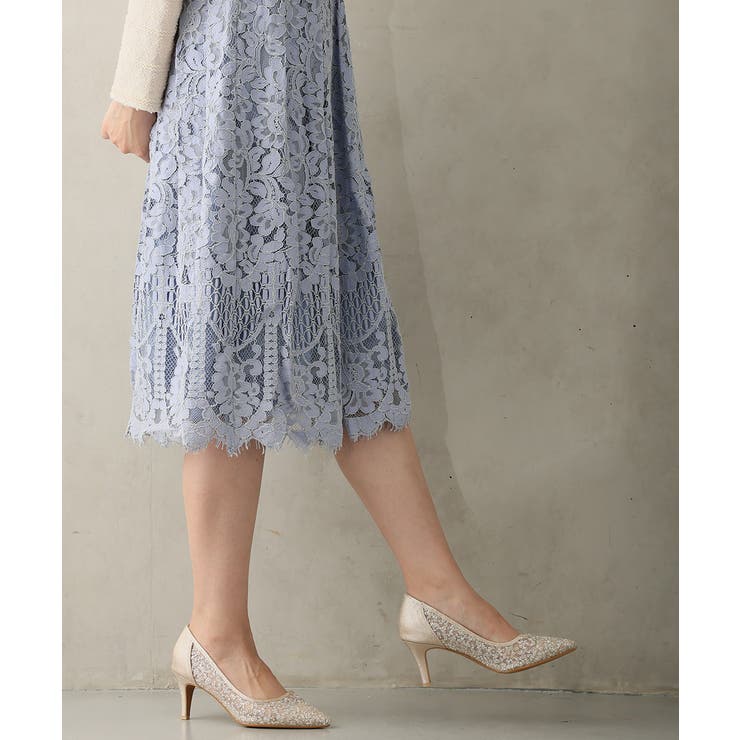 【25年秋冬新作】ポインテッドトゥ グリッター チュールパンプス | DEMETER | 詳細画像33 