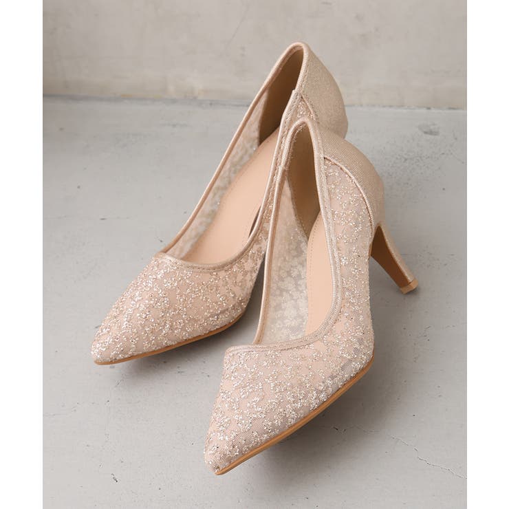 【25年秋冬新作】ポインテッドトゥ グリッター チュールパンプス | DEMETER | 詳細画像37 