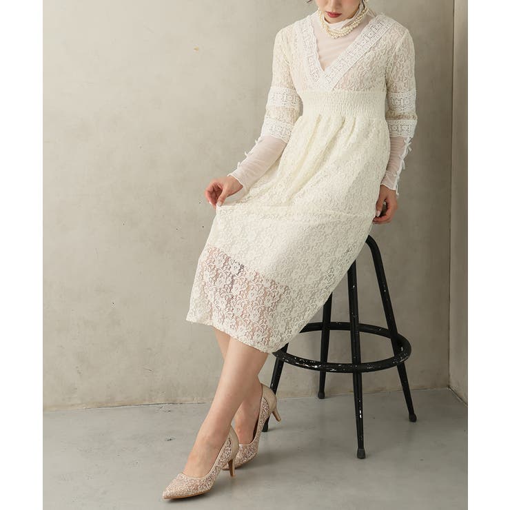 【25年秋冬新作】ポインテッドトゥ グリッター チュールパンプス | DEMETER | 詳細画像40 