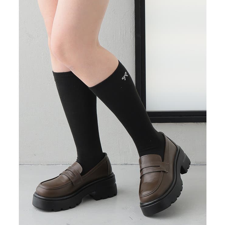 ダークブラウン | 【26年春夏新作】厚底 ボリュームソール コインローファー | DEMETER