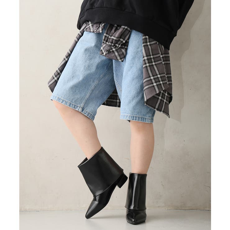 【25年秋冬新作】ポインテッドトゥ ショート カバーブーツ | DEMETER | 詳細画像16 