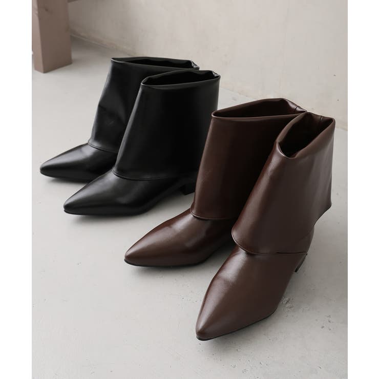 【25年秋冬新作】ポインテッドトゥ ショート カバーブーツ | DEMETER | 詳細画像2 