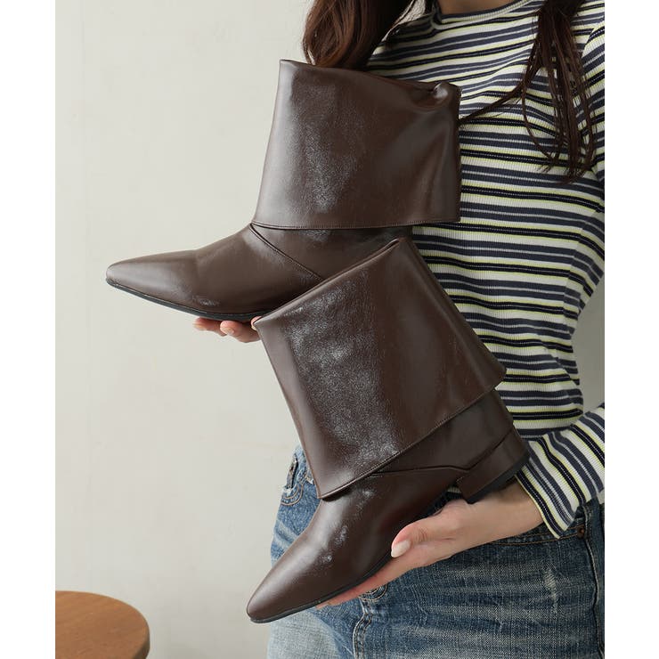 【25年秋冬新作】ポインテッドトゥ ショート カバーブーツ | DEMETER | 詳細画像34 