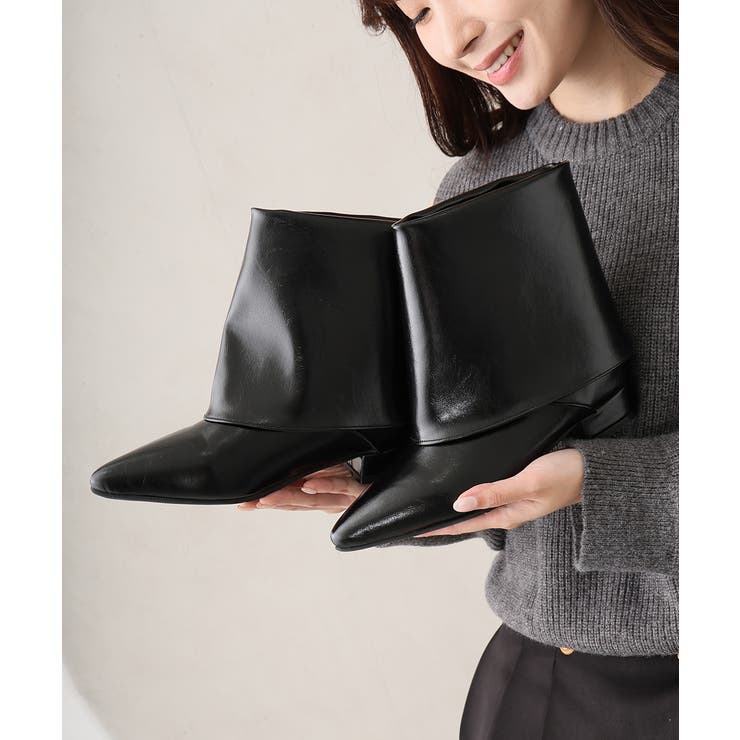 【25年秋冬新作】ポインテッドトゥ ショート カバーブーツ | DEMETER | 詳細画像5 