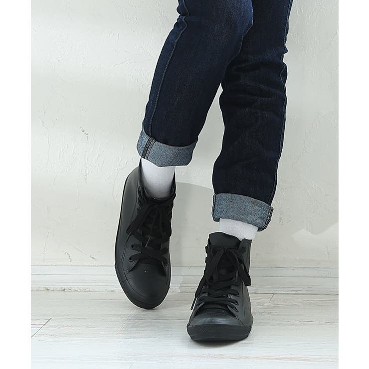 ブラック | シンプル☆ハイカット レインスニーカー | DEMETER