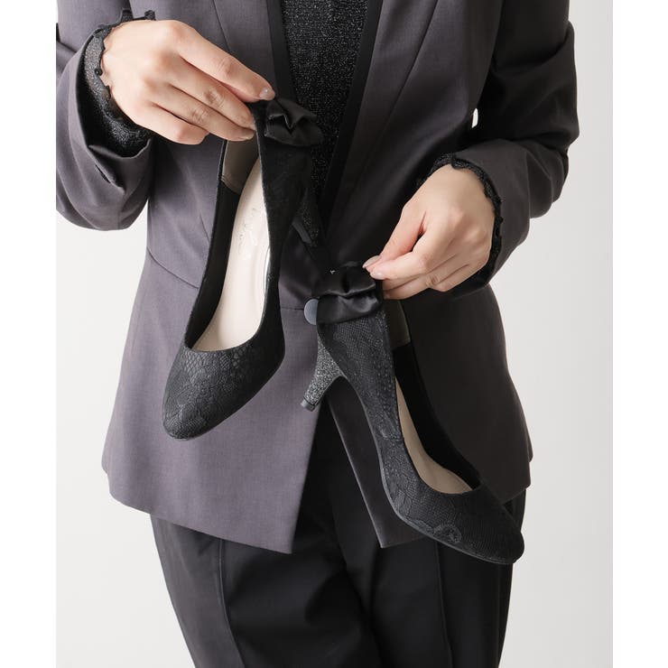 【25年春夏新作】バックリボン ダイヤチャーム オケージョンパンプス | DEMETER | 詳細画像4 