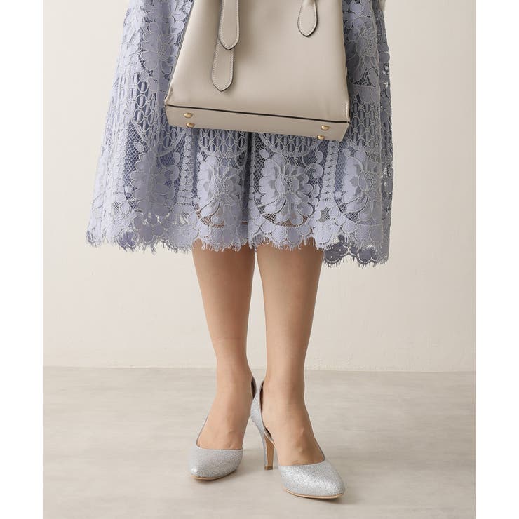 【25年春夏新作】8.0cm ピンヒール グリッター サイドオープン パンプス | DEMETER | 詳細画像13 