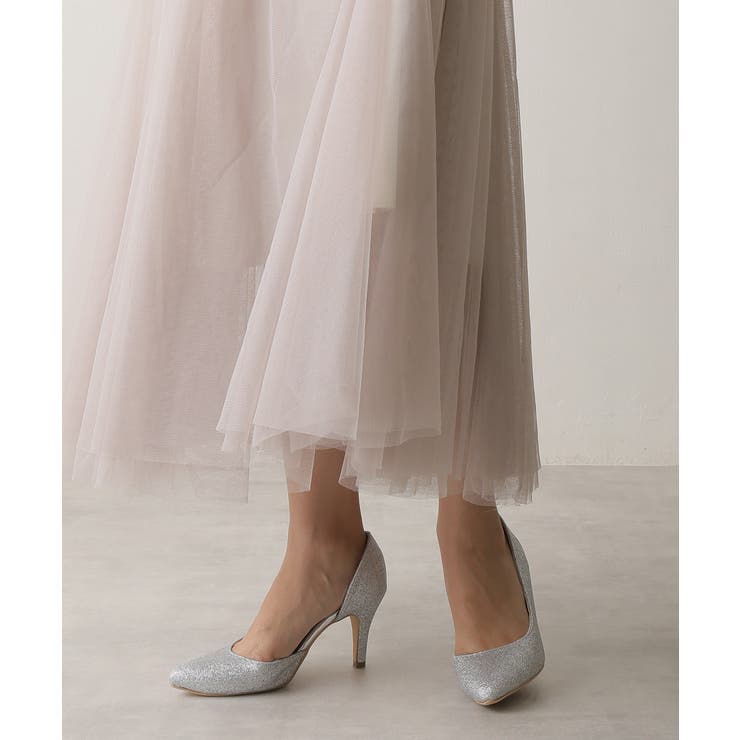 【25年春夏新作】8.0cm ピンヒール グリッター サイドオープン パンプス | DEMETER | 詳細画像17 