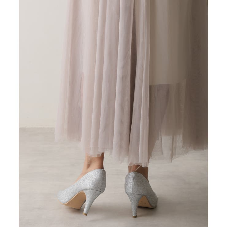 【25年春夏新作】8.0cm ピンヒール グリッター サイドオープン パンプス | DEMETER | 詳細画像18 