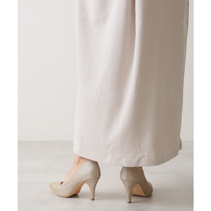 【25年春夏新作】8.0cm ピンヒール グリッター サイドオープン パンプス | DEMETER | 詳細画像27 