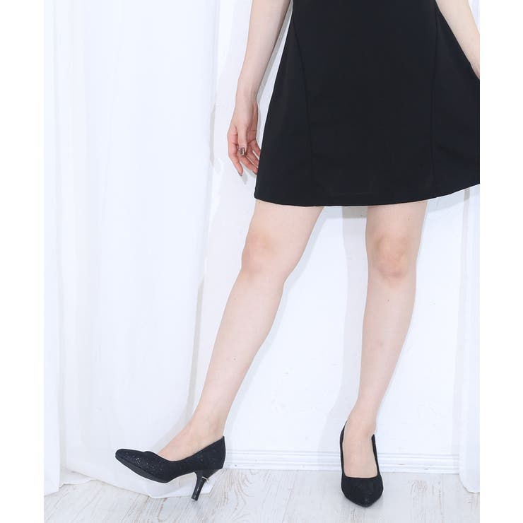 【25年春夏再販】グリッター×レース素材☆パールヒール オケージョンパンプス | DEMETER | 詳細画像35 