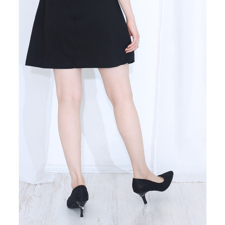 【25年春夏再販】グリッター×レース素材☆パールヒール オケージョンパンプス | DEMETER | 詳細画像38 