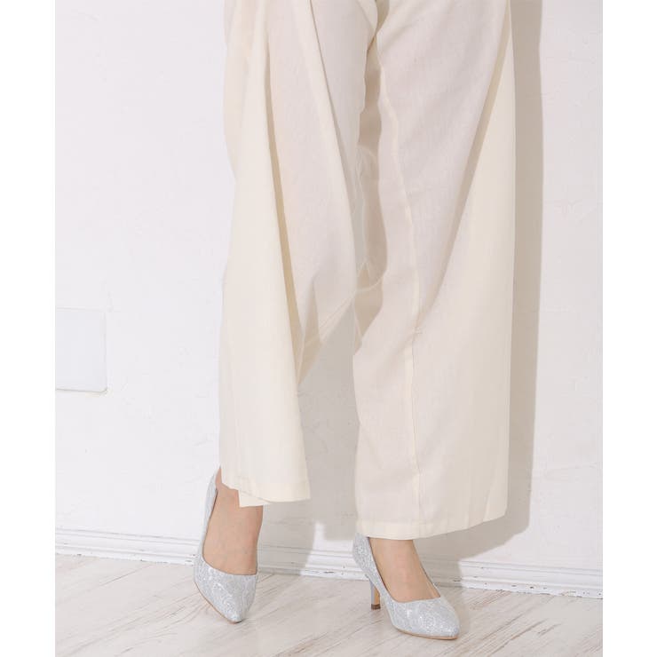 【25年春夏再販】グリッター×レース素材☆パールヒール オケージョンパンプス | DEMETER | 詳細画像45 