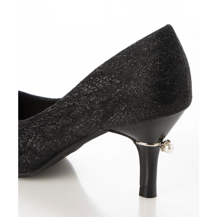 【25年春夏再販】グリッター×レース素材☆パールヒール オケージョンパンプス | DEMETER | 詳細画像67 