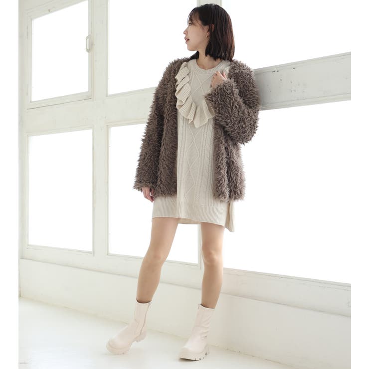 厚底ソール☆インヒール ストレッチ ミドルブーツ | DEMETER | 詳細画像16 