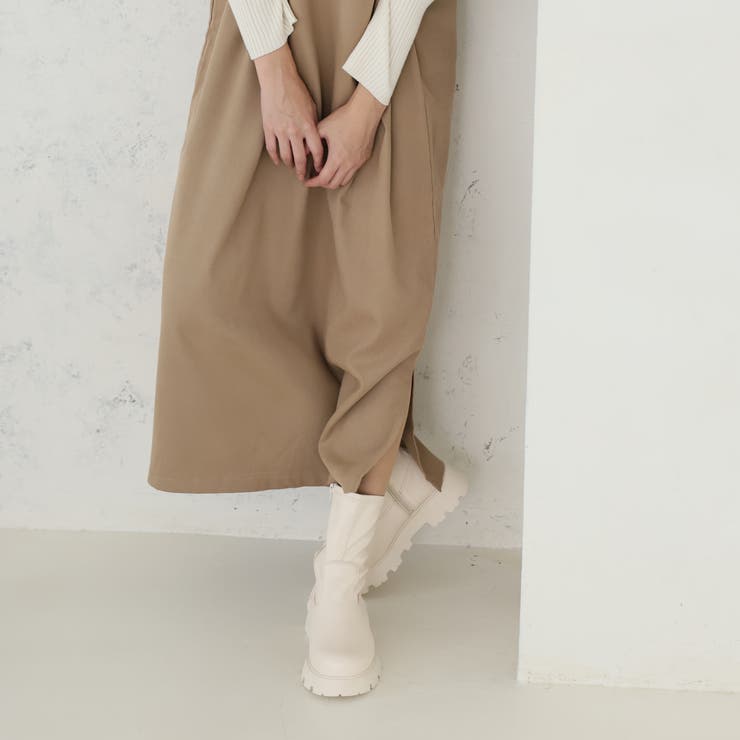 厚底ソール☆インヒール ストレッチ ミドルブーツ | DEMETER | 詳細画像17 