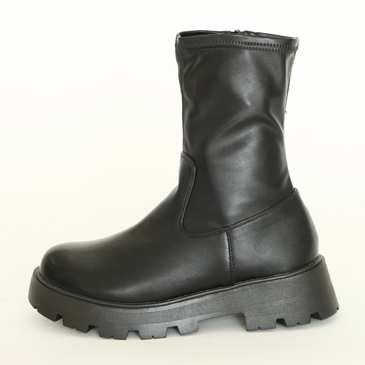 厚底ソール☆インヒール ストレッチ ミドルブーツ | DEMETER | 詳細画像23 