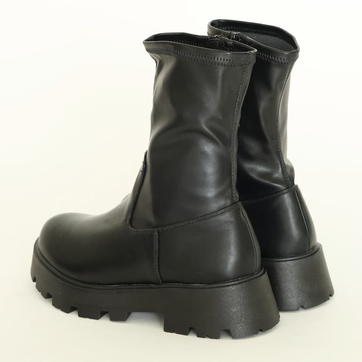 厚底ソール☆インヒール ストレッチ ミドルブーツ | DEMETER | 詳細画像24 