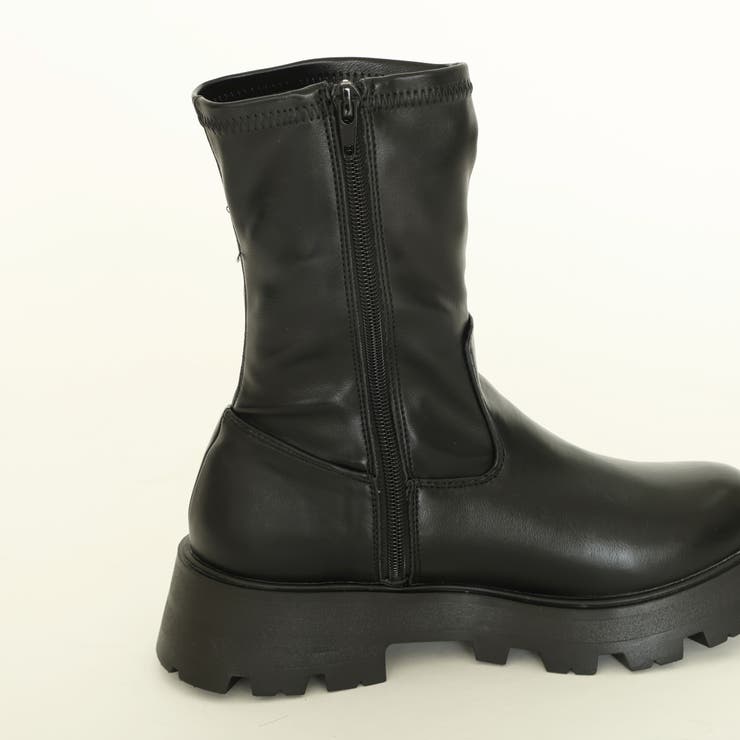 厚底ソール☆インヒール ストレッチ ミドルブーツ | DEMETER | 詳細画像25 