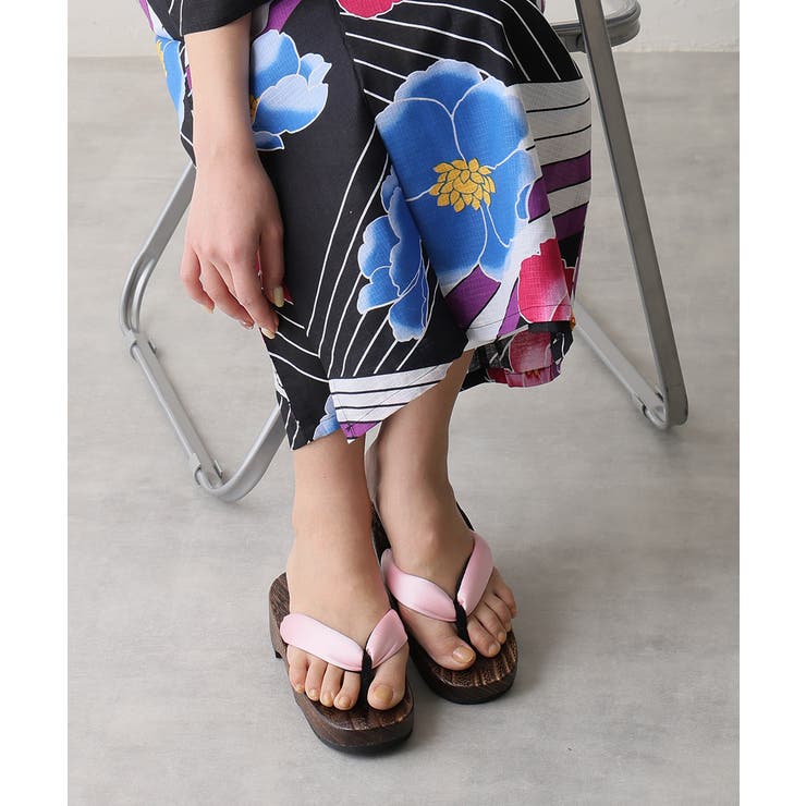 【25年春夏再販】無地 サテン ベロア 下駄 桐下駄 レディース 全9色 | DEMETER | 詳細画像19 