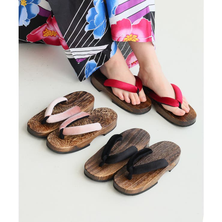 【25年春夏再販】無地 サテン ベロア 下駄 桐下駄 レディース 全9色 | DEMETER | 詳細画像44 