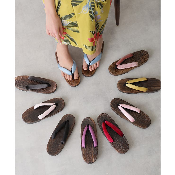 【25年春夏再販】無地 サテン ベロア 下駄 桐下駄 レディース 全9色 | DEMETER | 詳細画像66 