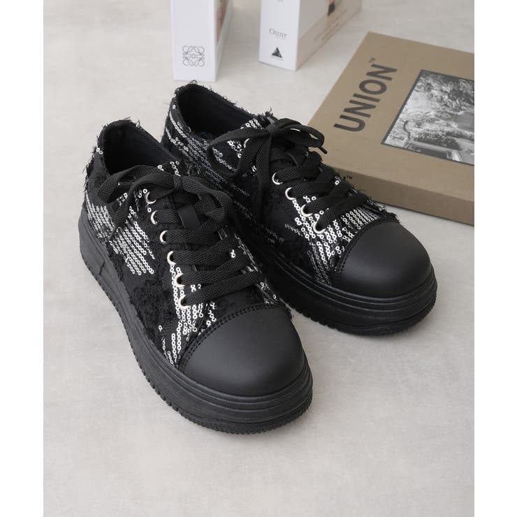 【25年春夏新作】厚底 スパンコール ローカット スニーカー | DEMETER | 詳細画像3 