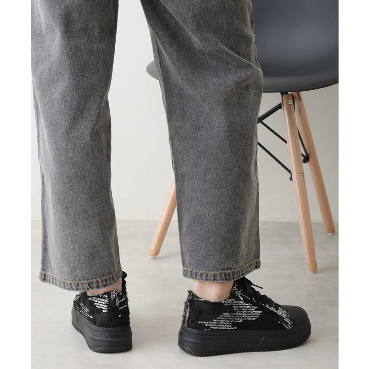 【25年春夏新作】厚底 スパンコール ローカット スニーカー | DEMETER | 詳細画像7 