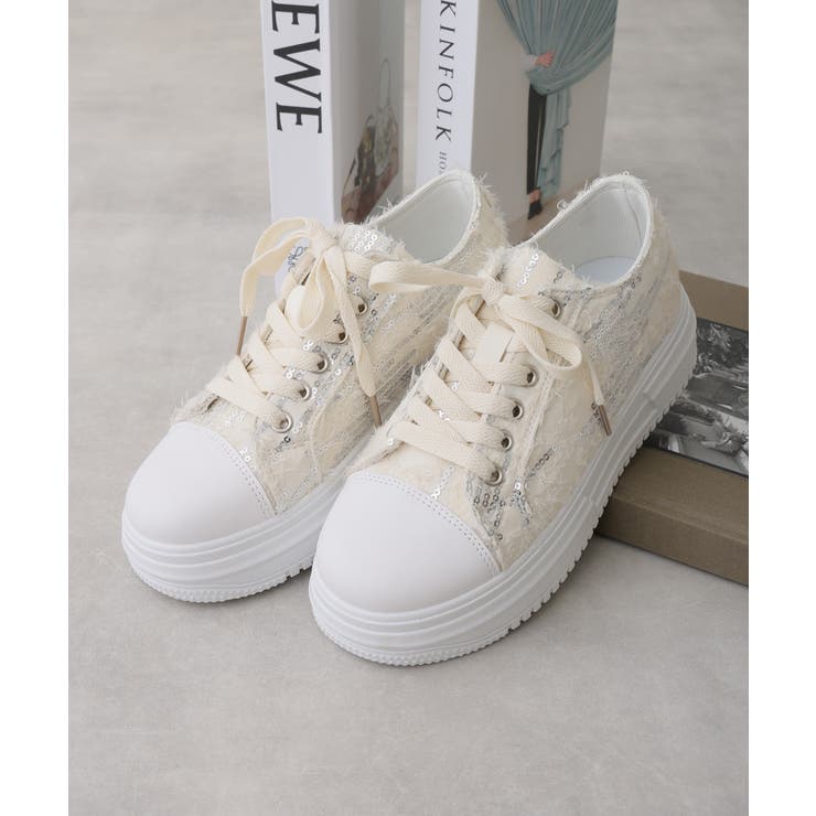 【25年春夏新作】厚底 スパンコール ローカット スニーカー | DEMETER | 詳細画像9 