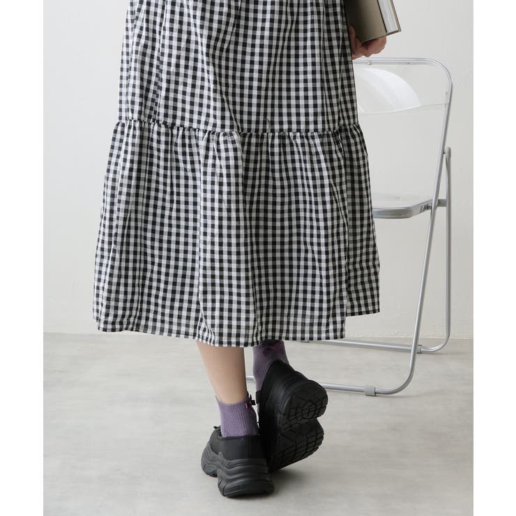 【25年春夏新作】厚底 スニーカーライク クロスゴム リボン パンプス | DEMETER | 詳細画像10 