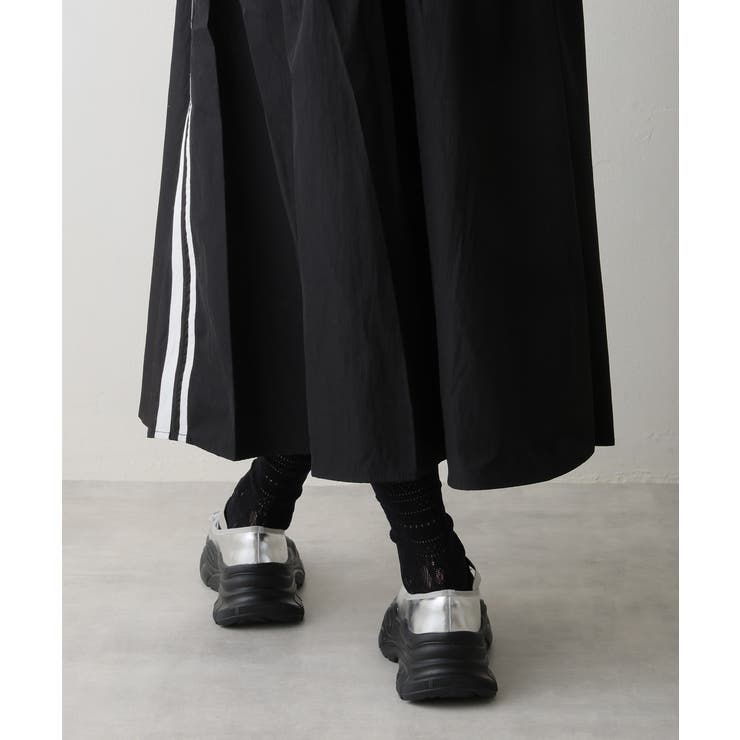 【25年春夏新作】厚底 スニーカーライク クロスゴム リボン パンプス | DEMETER | 詳細画像18 