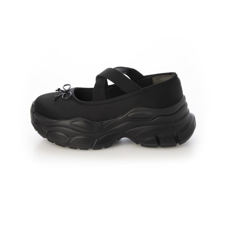 【25年春夏新作】厚底 スニーカーライク クロスゴム リボン パンプス | DEMETER | 詳細画像22 