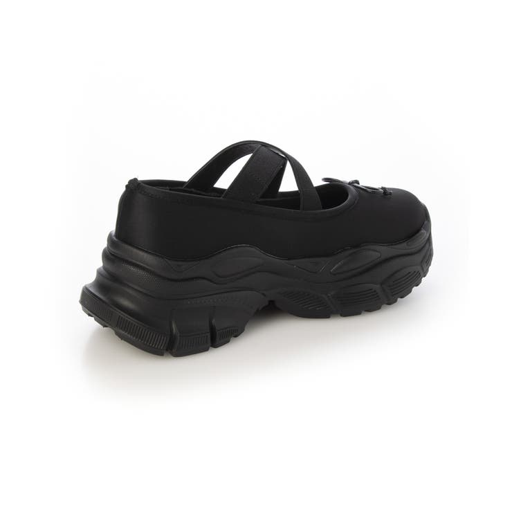 【25年春夏新作】厚底 スニーカーライク クロスゴム リボン パンプス | DEMETER | 詳細画像23 